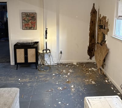 A hidden basement-wall fire in a Marietta home